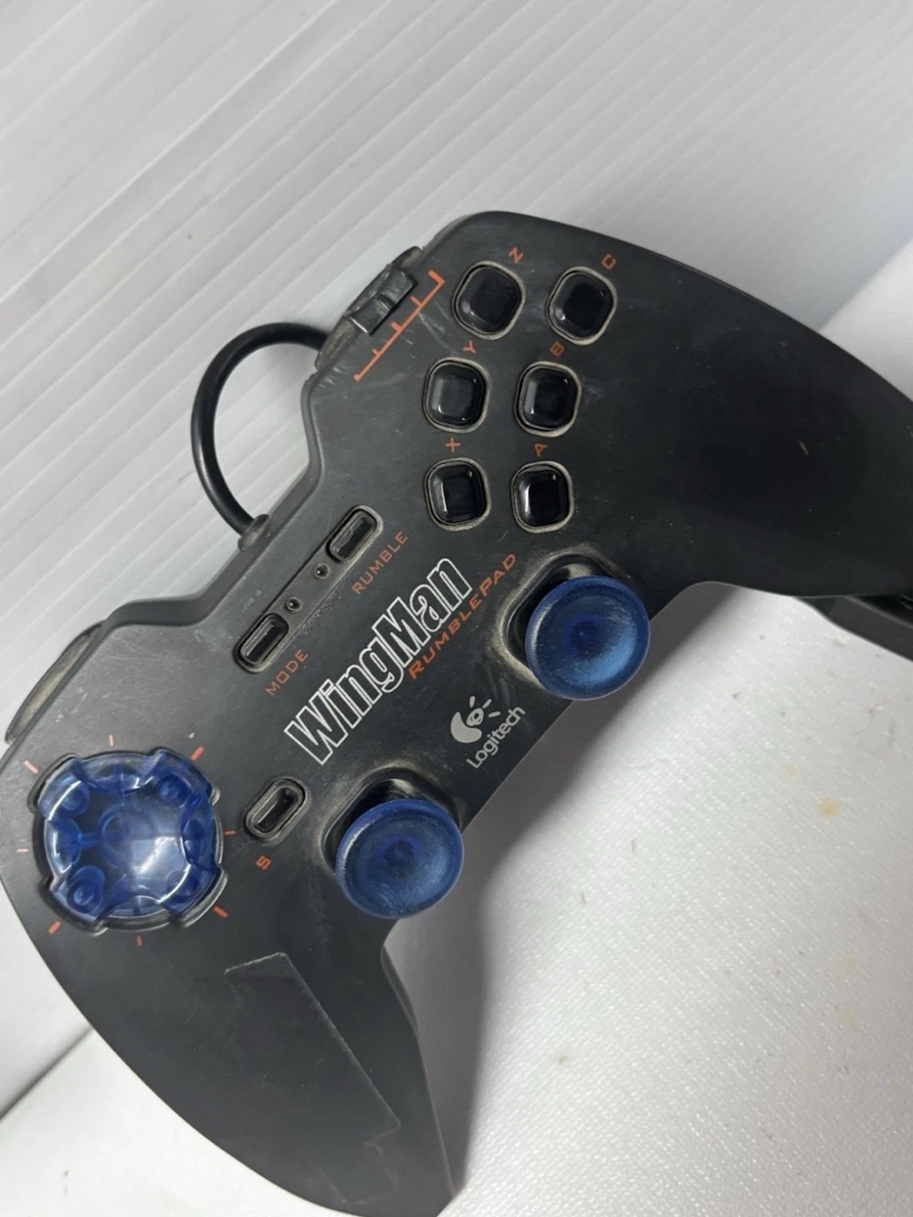 Logitech WingMan RumblePad Wired USB Game Controller - Black/Blue